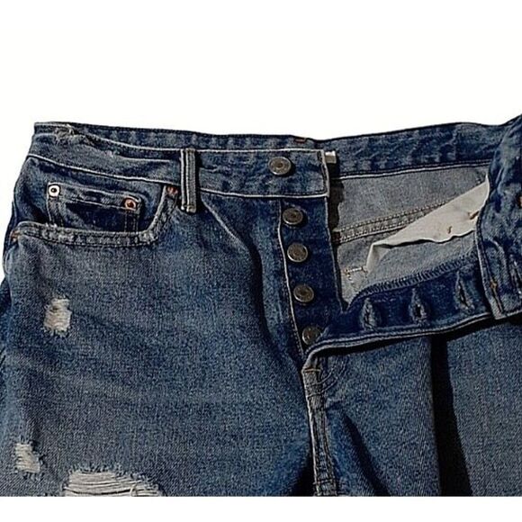 GRLFRND Helena High Rise Cut Off Shorts Button Fly Destroyed 5 Pocket Size 26 - Picture 7 of 13